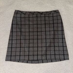 Cynthia Rowley Women’s Pencil Skirt Gray Black Plaid Size 12 EUC